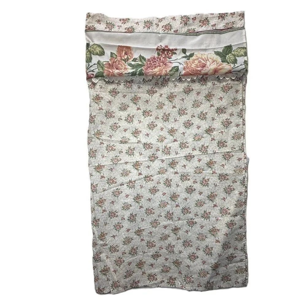Cute Vintage Floral Curtains 2 Panels Cottagecore Lace Farmhouse Drapes